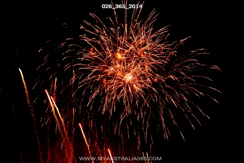 фейерверк в Сиднее на День Австралии