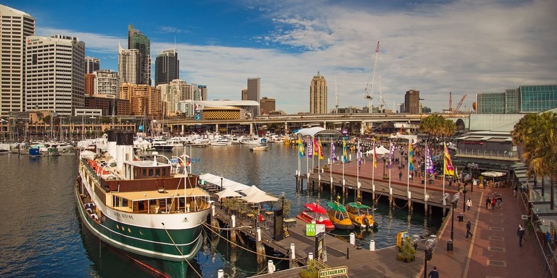 Туристическое место Darling Harbour в Сиднее