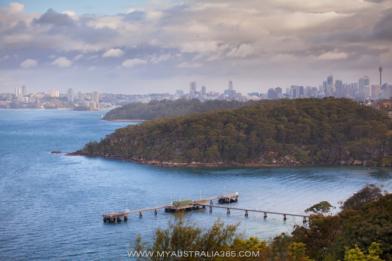 Вид на сиднейскую бухту из ресторана The Tea Room Ganners’ Barracks в Мосмане